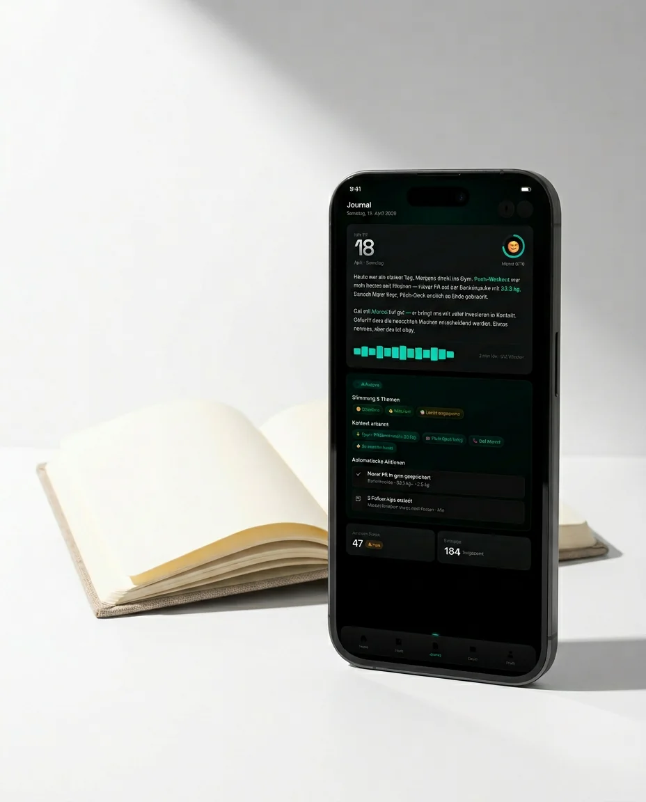 MONK Journal — KI-analysierte Tageseinträge mit automatischer Task-, Event- und Stimmungs-Extraktion